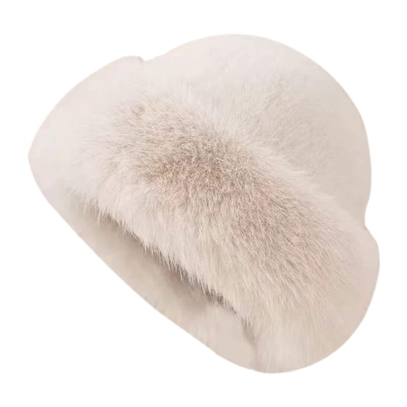 Gorro de piel sintética perfecl para mujer Color camello