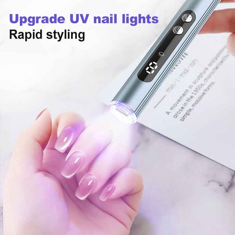CNV Professional 2-in-1 Nail Polishing Pen & Drill with USB Rechargeable Metal UV Nail Lamp