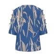 thumbnail image 5 of Ichuanyi Womens Swimsuits Clearance Sexy Women Casual Printed Half Sleeve Halter Necklace Clod Shoulder Pullover Blouse T-shirt Tops Ichuanyi Ichuanyi, 5 of 5