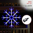 thumbnail image 5 of Alpine Corporation 39" Plastic Hanging Light-Up Snowflake Holiday Decoration, Blue/White, 5 of 13