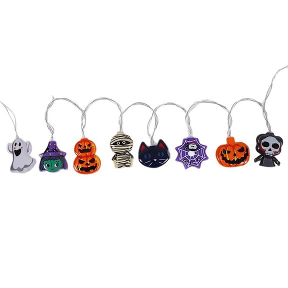 FXMLRLK Halloween String Lights Decorations, 9.8FT Halloween Fairy Lights with Flashing, Halloween Window Lights, Outdoor Indoor Party Decorations (Not Included Battery)