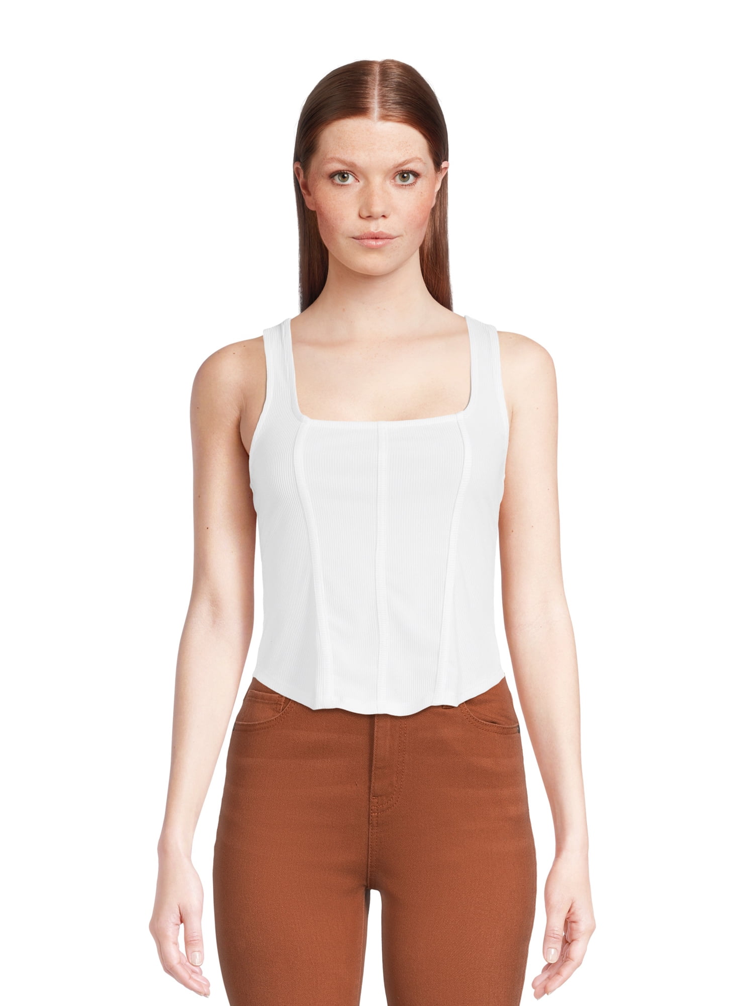 No Boundaries Juniors Seamed Corset Tank Top, Sizes XS3X