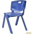 thumbnail image 6 of JOON Stackable Plastic Kids Learning Chairs, 20.5x12.75X11 Inches, The Perfect Chair for Playrooms, Schools, Daycares and Home, Dark Blue, (2-Pack), 6 of 8