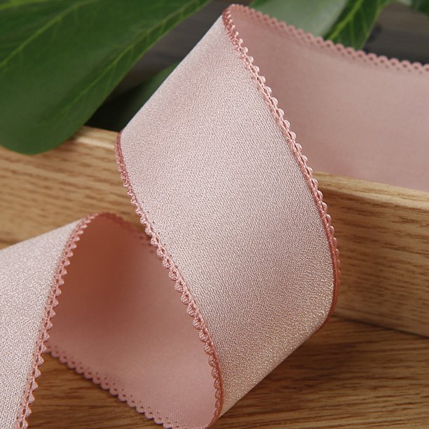 Nvzi Cinta decorativa, cinta rosa mediana para ramos, 1 rollo de cinta de poliéster de 38 mm x 9 metros, ideal para arreglos florales y envoltura de regalos, cinta para envolver ramos.