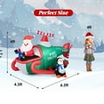 thumbnail image 4 of Costway 6.5FT Christmas Inflatable Santa Claus Driving Helicopter &Penguin Holding Gift, 4 of 10
