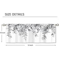thumbnail image 2 of Eucalyptus Grey White Leaves Curtain Valance for Window Treatments Botanical Floral Plant Rod Pocket Kitchen Treatment Flower Drapes for Bathroom Bedroom Living Room 1 panel (52x18 Inch), 2 of 5