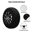 thumbnail image 2 of Yiaed Lightning Print Tire Wheel Cover, Waterproof Spare Tire Cover Fit for Jeep, Truck,Trailer, RV, SUV, Camper and Most Vehicle-15 inch, 2 of 6