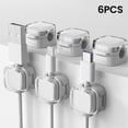 thumbnail image 2 of Desk with Storage Magnetic Cable Clips 6pcs Charging Cable Magnetic Cable Organiser Storage Stand Cable Stand Self-Adhesive Cable Organiser For Desk Bedside Table Charging Cable, 2 of 2