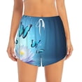 thumbnail image 4 of Lsque Butterflies And Waterlily In Water Printed Women's Running Shorts with Liner Pockets,Elastic Quick Dry Workout Athletic Gym Yoga Shorts,Womens High Waist Shorts-Large, 4 of 9
