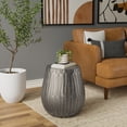 thumbnail image 6 of Simpli Home Nellie Modern Industrial 19 inch Wide Cast Aluminum Side Table in Graphite, Fully Assembled, 6 of 7