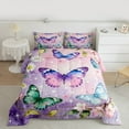 thumbnail image 2 of Castle Fairy Flying Gradient Butterflies 2Pcs Bedding Comforter Set,Abstract Ombre Watercolor Twin Comforter Sets,Dreamy Princess Breathable Bedding Set,Luxury Bedroom Decor, 2 of 8