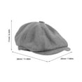 thumbnail image 2 of ADDHAT Sombrero Unisex Estilo Boina Newsboy Oscuro Ajustable Para Actividades Diarias Y Casuales, 2 of 6