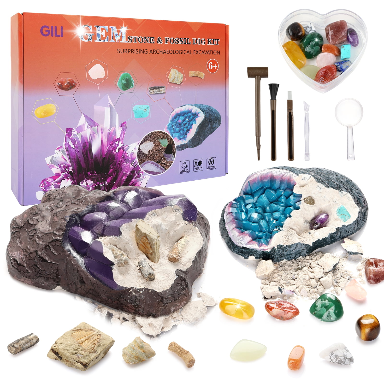 Dan & Darci Mega Gem Dig Kit - Dig up 15 Real Gemstones - Walmart.com