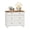 White, variant on WAMPAT Mid Century Modern End Table with 3 Drawers, Large Wooden Bedside Table Night Stand, Wide Sofa Side End Table 3 Drawers Chest of Dresser for Bedroom, Living Room, Oak