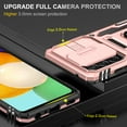 thumbnail image 6 of ELEHOLD Heavy Duty Rugged Case for Samsung Galaxy A53 5G Full Body Protection with Camera Lens Cover Magnetic Metal Ring Holder Kickstand Anti-Scratch Shockproof Case,Rosegold, 6 of 7