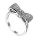 thumbnail image 2 of EeaseMX Anillos de circonita de moda, anillo de cobre blanco con lazo, accesorios de joyería para mujeres y niñas - Talla 9 de EE. UU., 2 of 7