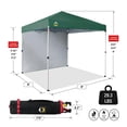 thumbnail image 6 of CROWN SHADES Canopy Tent, 8 x 8 Foot Portable Pop Up Outdoor Shelter with 1 Sidewall, Easy 1 Push Center Lock, UV Protection, and Carry Bag, Forest Green, 6 of 6