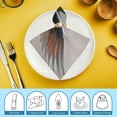 thumbnail image 6 of Werpe Bird Sculpture Polyester Cloth Napkins Washable Gift Party Dinner Decoration Set of 6 6 PCS, 6 of 7