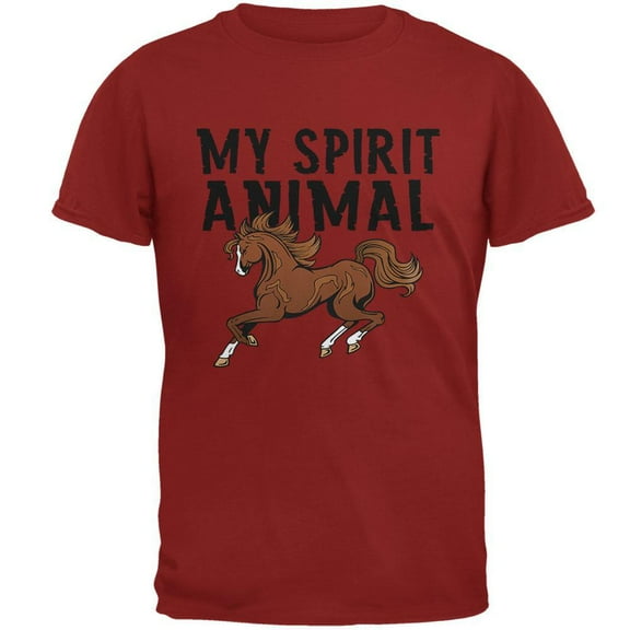 My Spirit Animal Horse Cardinal Red Adult T-Shirt - 2X-Large