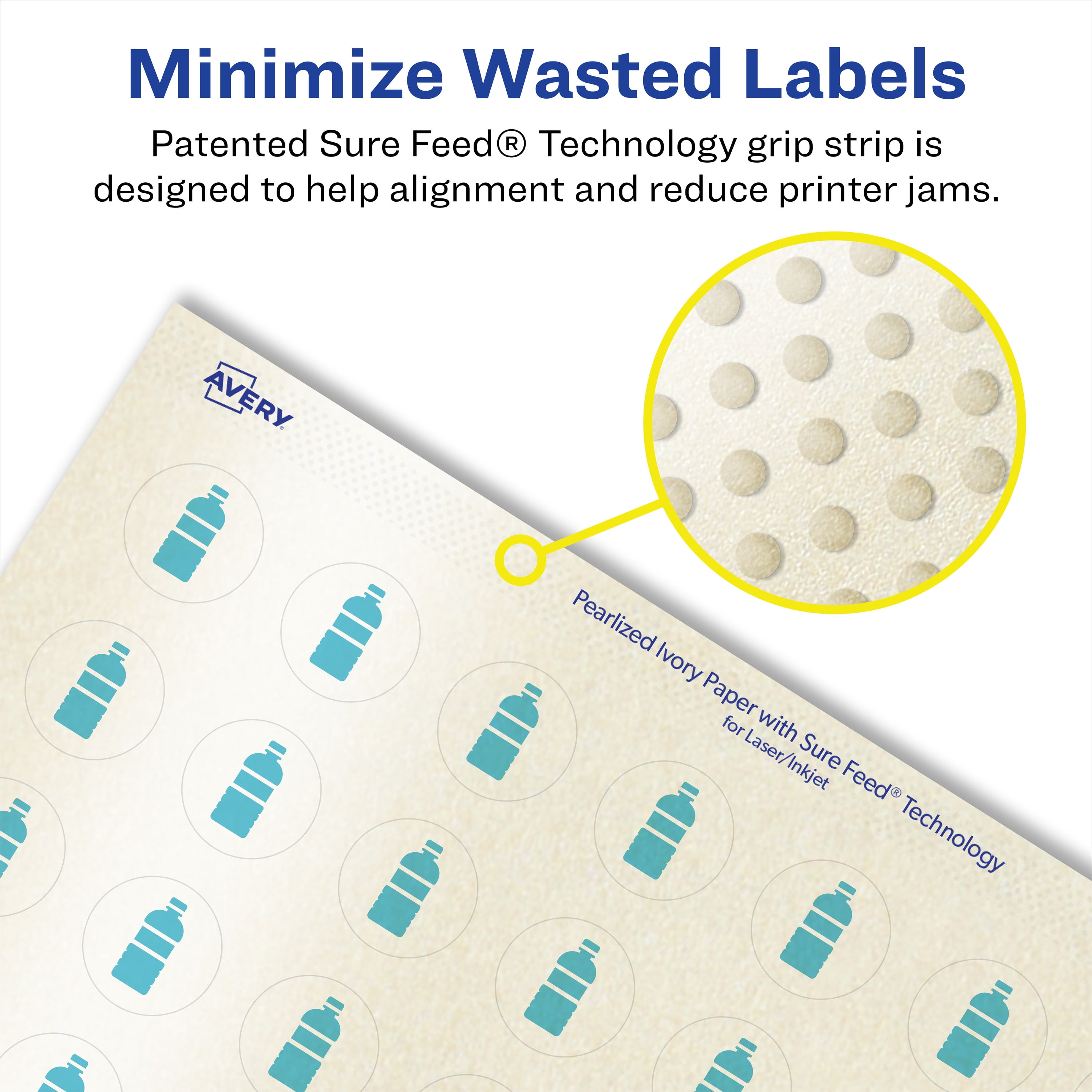 Avery Pearlized Ivory Round Labels, 1" Diameter, 480ct