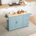 thumbnail image 5 of Naomi Home Eva Kitchen Cart-Color:Light Blue,Top Type:Butcher Block Wood, 5 of 10