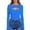 Blue, variant on Women's Long Sleeve Slim Fit T-Shirt, Stretchy Crew Neck Cutout Casual Top, 1 Piece, S-XXL Plus Size Friendly