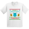 thumbnail image 3 of Inktastic I Want a Hippopotamus for Christmas Cute Ugly Sweater Youth T-Shirt, 3 of 5