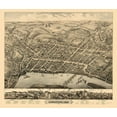 thumbnail image 2 of Bailey 17x15 White Modern Wood Framed Museum Art Print Titled - Middletown Connecticut - Bailey 1877, 2 of 4