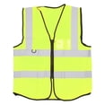 thumbnail image 3 of Vest, Zipper Front High Visibility Reflective Strip Vest Durable Waterproof Easy To Wear  For Night Running Green,Orange,Yellow, 3 of 8