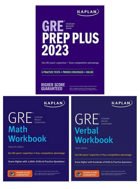 Kaplan Test Prep: GRE Complete 2023, 3-Book Set Includes 6 Practice Tests, 2500+ Practice Questions + 1 Year Online Access to 1000+ Question Bank and Video Explanations (Paperback)