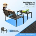 thumbnail image 3 of RONG-3 4 Pieces Patio Furniture Set Outdoor Garden Patio Conversation Sets Poolside Lawn Chairs with Glass Coffee Table Porch Furniture，Brown, 3 of 8