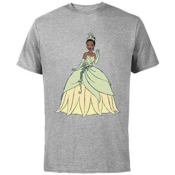 Disney The Princess and the Frog Tiana T-Shirt - Short Sleeve Cotton T-Shirt for Adults - Customized-Athletic Heather