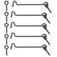 thumbnail image 1 of Uxcell 5-Pack Gancho y Ojo Pestillo para Puerta 4 Pulgadas Pestillo de Acero al Carbono para Puerta de Granero Negro Gancho y Ojo Pestillo, 1 of 1