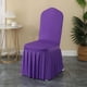 thumbnail image 1 of Nvzi Juego de 2 fundas para sillas de comedor, fundas elásticas con faldón, funda protectora de asiento de licra súper ajustada para comedor, hotel, ceremonia (morado), 1 of 4