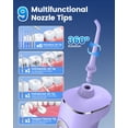 thumbnail image 2 of JTF Cordless Water Flosser for Teeth: 3 Modes & 10 DIY Pressure Levels Portable Oral Irrigator for Braces & Sensitive Gums with 9 Tips & 300ML Tank, Rechargeable Electric Dental Pick for Home Travel, 2 of 5