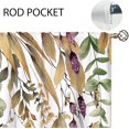 thumbnail image 5 of Watercolor Leaves Small Kitchen Curtains Botanical Flower Window Treatment Autumn Plant Eucalyptus Cafe Short Curtains for Bathroom Dining Laundry Room Fall Tier Treatment Drapes 27.5x39 inch, 5 of 6
