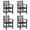 4PCS-Black, variant on Costway Patio Dining Chairs Set of 4 with Wide Armrests Curved Seat Wood Grain for Backyard Black