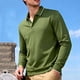 thumbnail image 4 of pstuiky camisas de manga larga para hombre, Top informal holgado de color liso con medio botón y solapa de manga larga para hombre camisetas de hombre m, 4 of 8