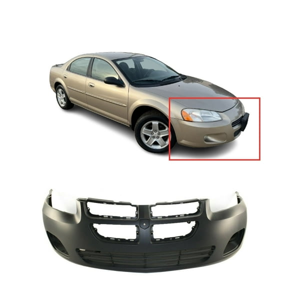 DCP Front Bumper Cover For 2004-2005 Dodge Stratus Sedan w/ fog lamp holes R/T SXT