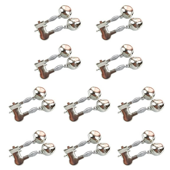 10pcs Fishing Bite Alarms Fishing Rod Bell Rod Clamp Tip Clip Bells Rings Meta ∴ P5N3