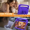 thumbnail image 4 of Dteck for Samsung Galaxy Tab A9 Case 2023 SM-X110/X115 Kids Case,Shockproof EVA Case Kids Friendly Handle Kickstand Lightweight Cover for Galaxy Tab A9 8.7 Inch,Purple, 4 of 5