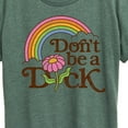 thumbnail image 3 of Instant Message - Rainbow Don't Be A D-ck - Women's Short Sleeve Graphic T-Shirt, 3 of 6