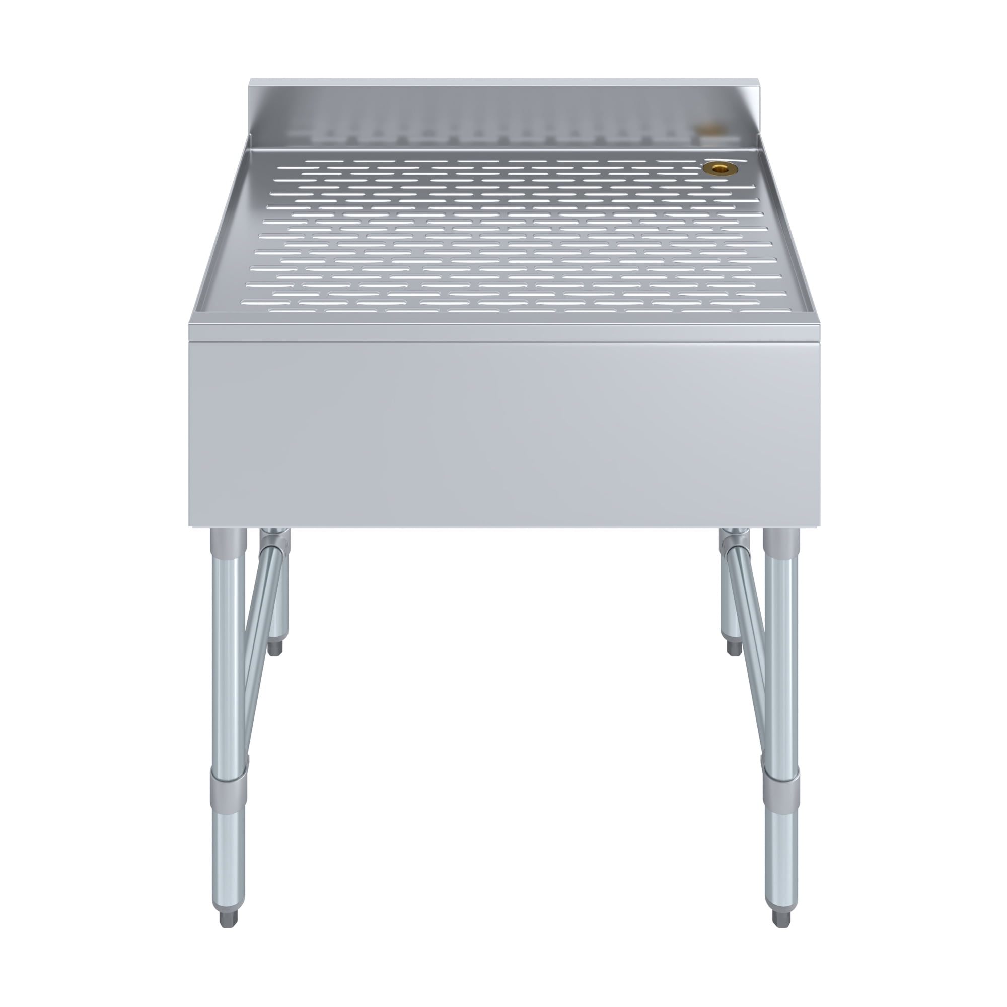 AmGood Underbar Stainless Steel Drainboard 22-1/2 in. x 30 in. x 30 in. H with 3 in. Backsplash