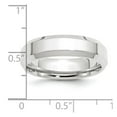 thumbnail image 2 of Platinum 6mm Polished Beveled Edge Wedding Band Size 10, 2 of 3