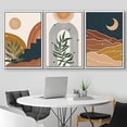 thumbnail image 2 of IDEA4WALL Framed Wall Art Print Set Geometric Sun Moon Tropical Plant Valley Nature Abstract Illustrations Modern Decorative Chic for Living Room, Bedroom, Office - 16"x24"x3 White, 2 of 5