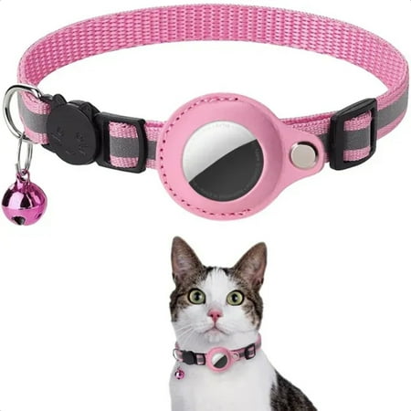 

HNGPNGH High-Quality Stylish Durable Cat Collar Tag - Premium Reflective Airtag Holder for Safety and Security - Functional Reliable Tracker for Your Feline Friend - Peace of Mind and