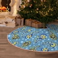 thumbnail image 5 of Lukts Blue paisley pattern Print Color Life Christmas Tree Skirt, Winter Holiday Tree Mat Decoration ,Can be Used as A Shawl-, 5 of 6