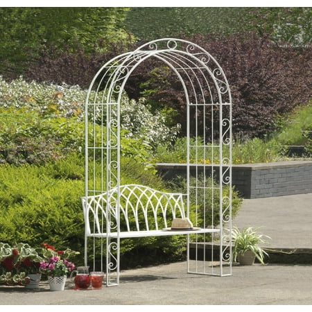 Gloucester 48 X 87 White Cast Iron Arch And Bench Walmart Com