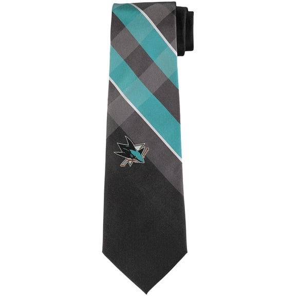 Men's San Jose Sharks Woven Poly Grid Tie