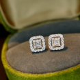 thumbnail image 2 of 18K White Gold and Diamond Stud Earrings, 2 of 3